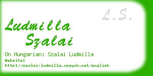 ludmilla szalai business card